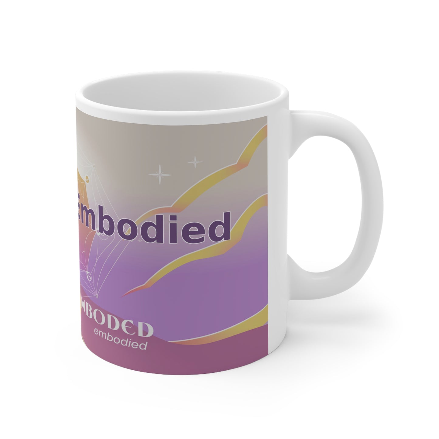 Endurance Embodied - White Ceramic Mug, 11oz