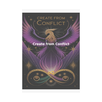 Create from Conflict - Matte Vertical Posters