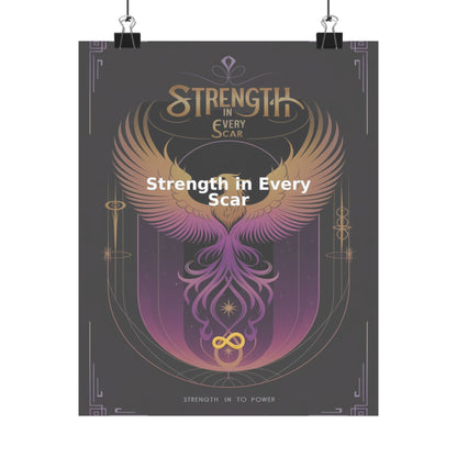 Strength in Every Scar - Matte Vertical Posters