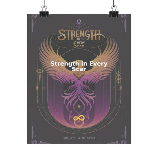 Strength in Every Scar - Matte Vertical Posters