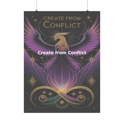 Create from Conflict - Matte Vertical Posters