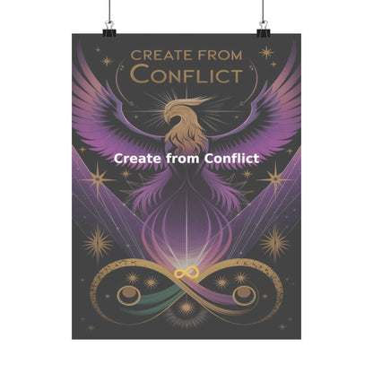 Create from Conflict - Matte Vertical Posters