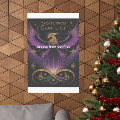 Create from Conflict - Matte Vertical Posters