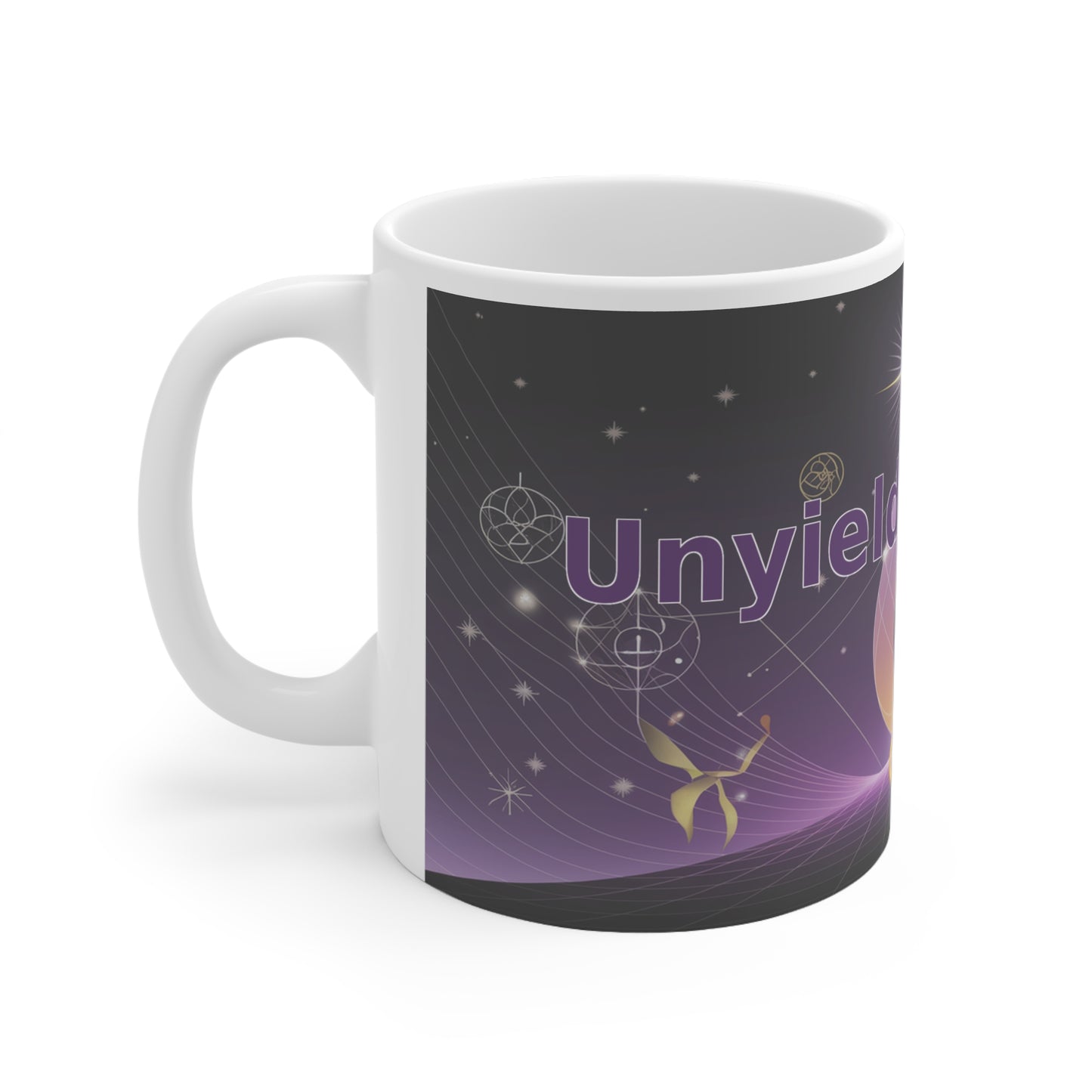 Unyielding Faith - White Ceramic Mug, 11oz