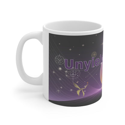 Unyielding Faith - White Ceramic Mug, 11oz