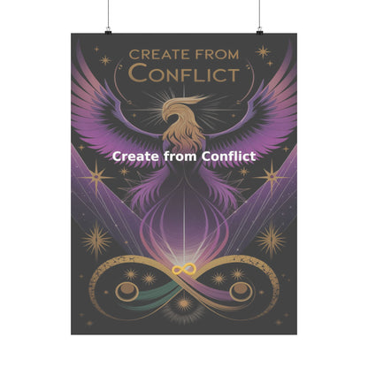 Create from Conflict - Matte Vertical Posters