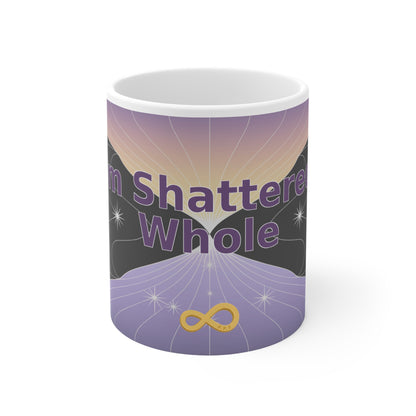 From Shattered to Whole - White Ceramic Mug, 11oz