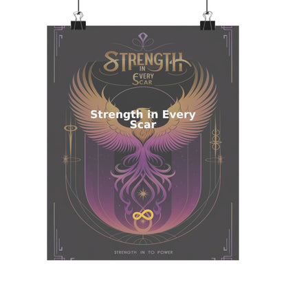 Strength in Every Scar - Matte Vertical Posters
