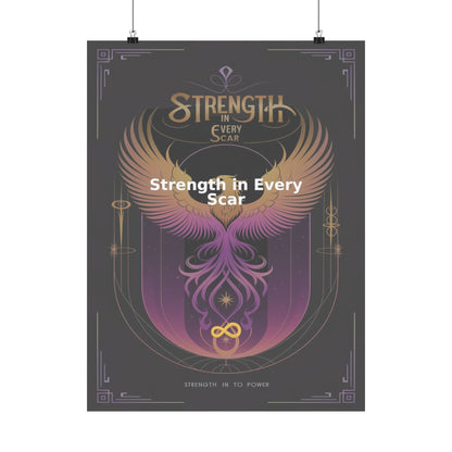 Strength in Every Scar - Matte Vertical Posters