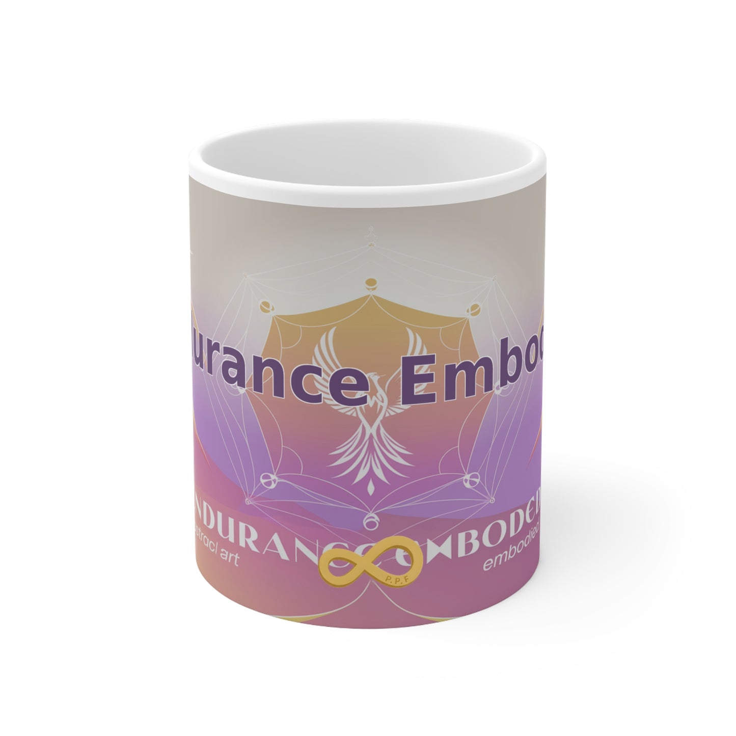 Endurance Embodied - White Ceramic Mug, 11oz
