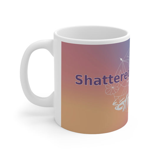 Shattered to Strength - White Ceramic Mug, 11oz