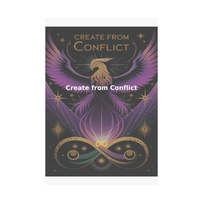 Create from Conflict - Matte Vertical Posters