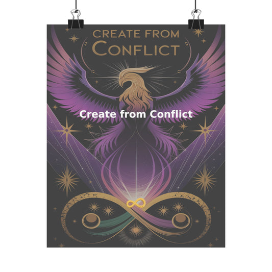 Create from Conflict - Matte Vertical Posters