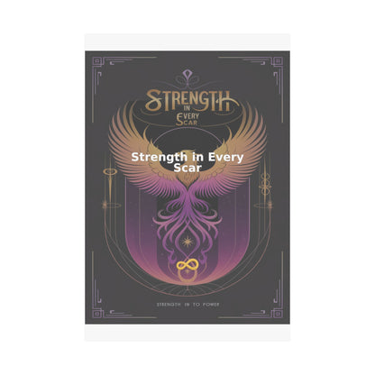Strength in Every Scar - Matte Vertical Posters