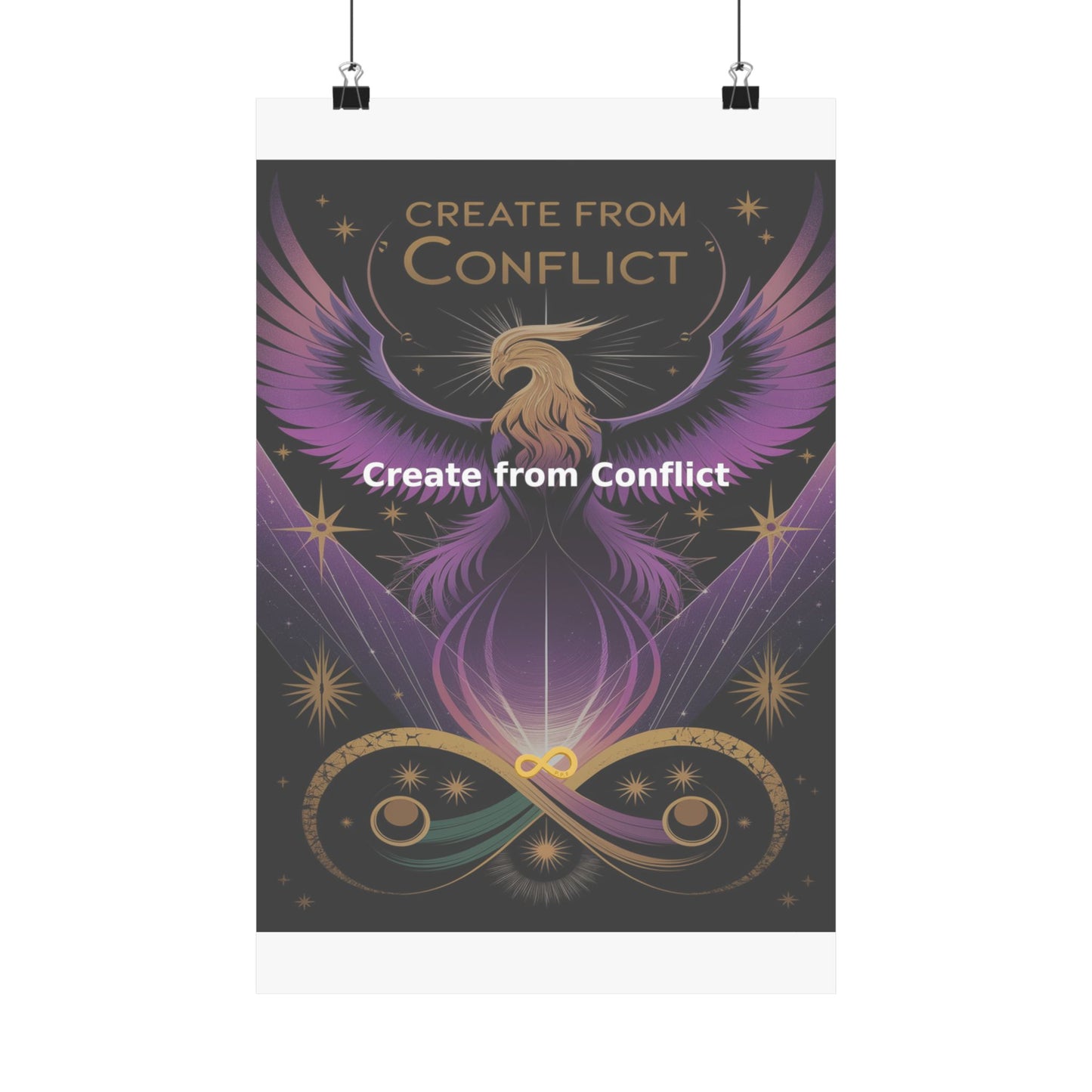 Create from Conflict - Matte Vertical Posters