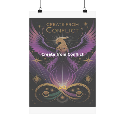 Create from Conflict - Matte Vertical Posters