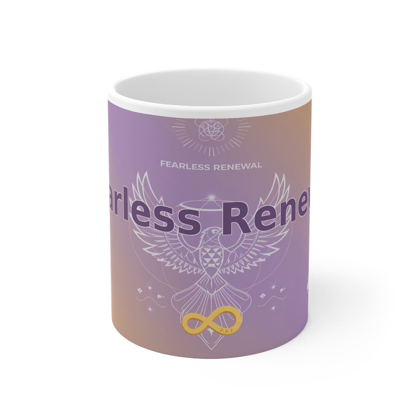 Fearless Renewal - White Ceramic Mug, 11oz