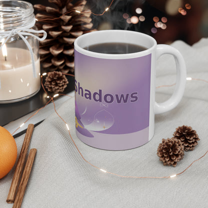 Shape in Shadows - White Ceramic Mug, 11oz
