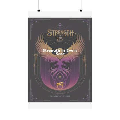 Strength in Every Scar - Matte Vertical Posters