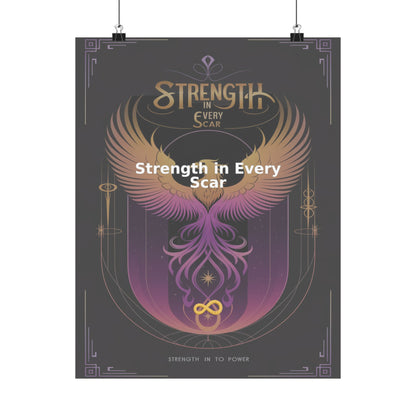Strength in Every Scar - Matte Vertical Posters