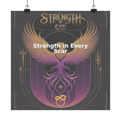 Strength in Every Scar - Matte Vertical Posters