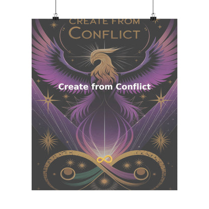 Create from Conflict - Matte Vertical Posters