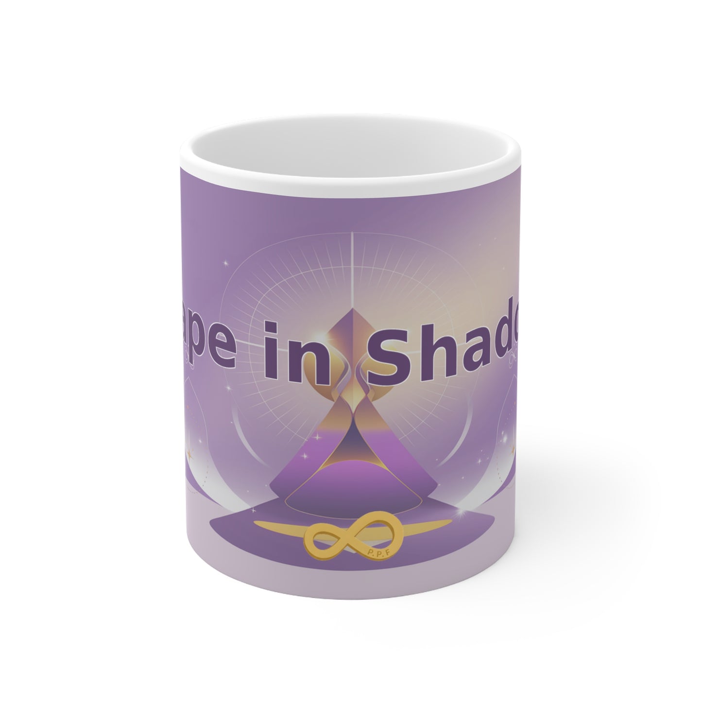 Shape in Shadows - White Ceramic Mug, 11oz