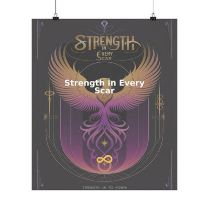 Strength in Every Scar - Matte Vertical Posters