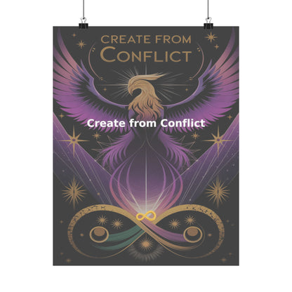 Create from Conflict - Matte Vertical Posters