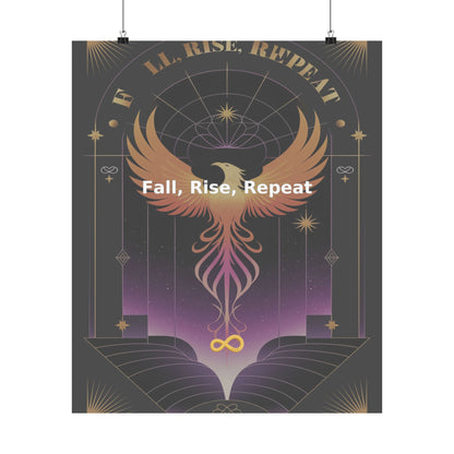 Fall, Rise, Repeat - Matte Vertical Posters