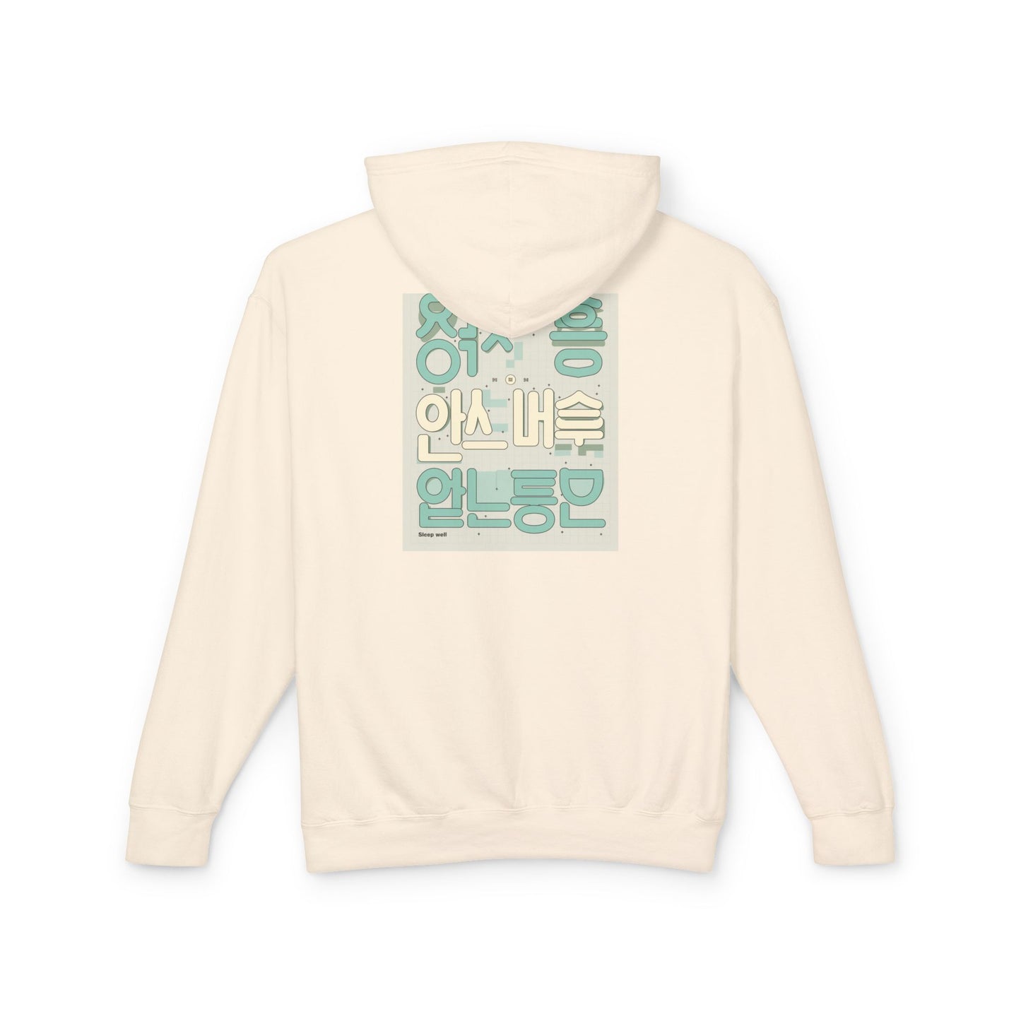 Korean Line - 잘자 (Jalja) - Unisex Lightweight Hooded Sweatshirt