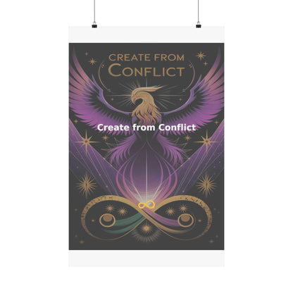 Create from Conflict - Matte Vertical Posters