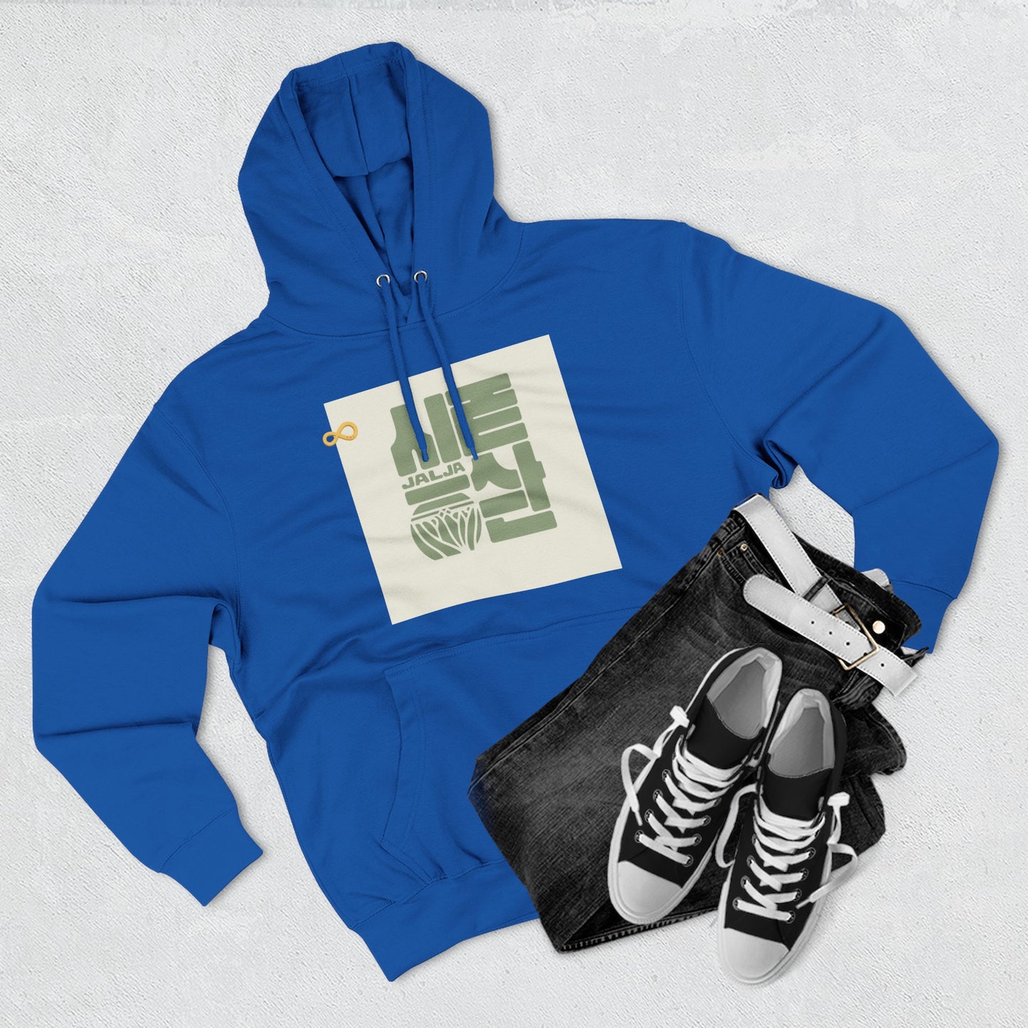 Korean Line - 잘자 (Jalja) - Three-Panel Fleece Hoodie