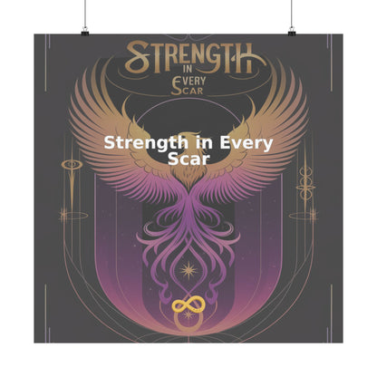 Strength in Every Scar - Matte Vertical Posters