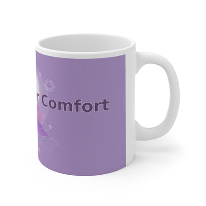 Courage Over Comfort - White Ceramic Mug, 11oz