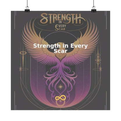 Strength in Every Scar - Matte Vertical Posters