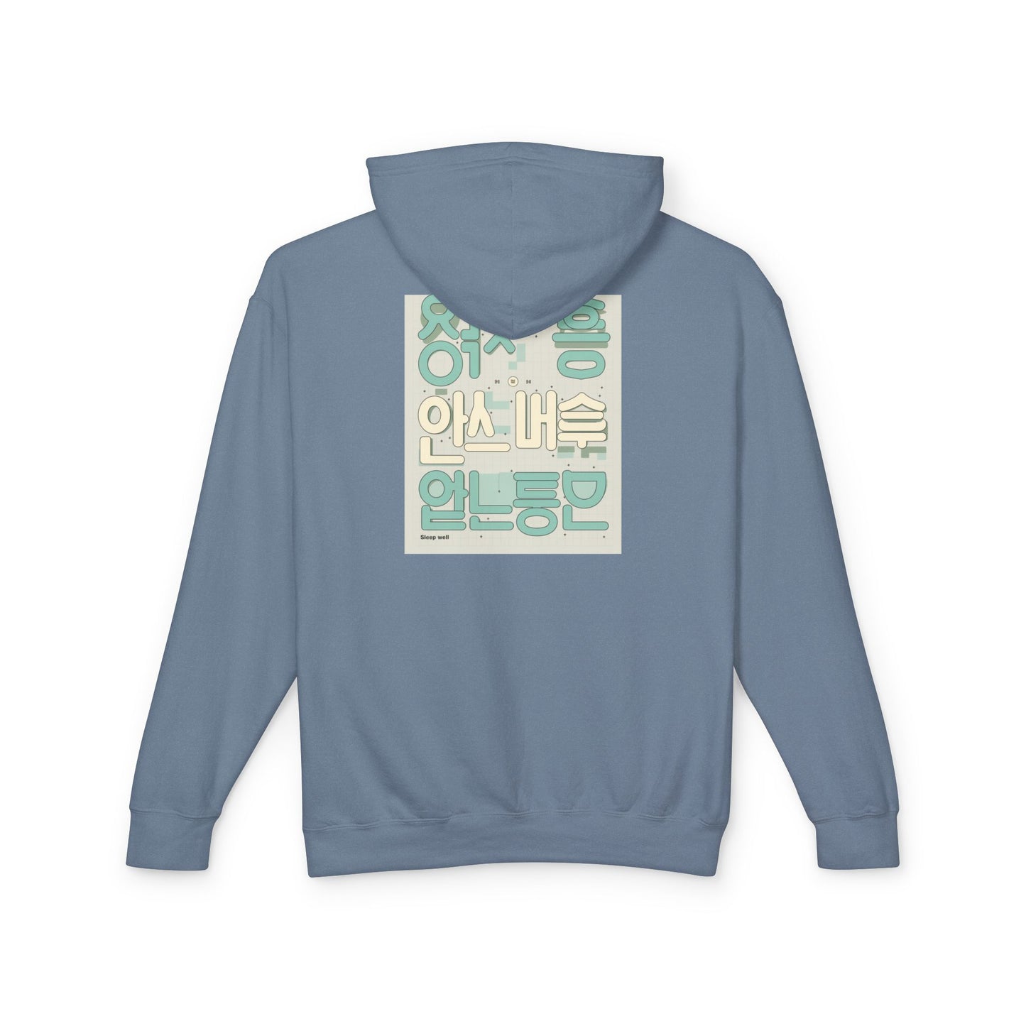 Korean Line - 잘자 (Jalja) - Unisex Lightweight Hooded Sweatshirt