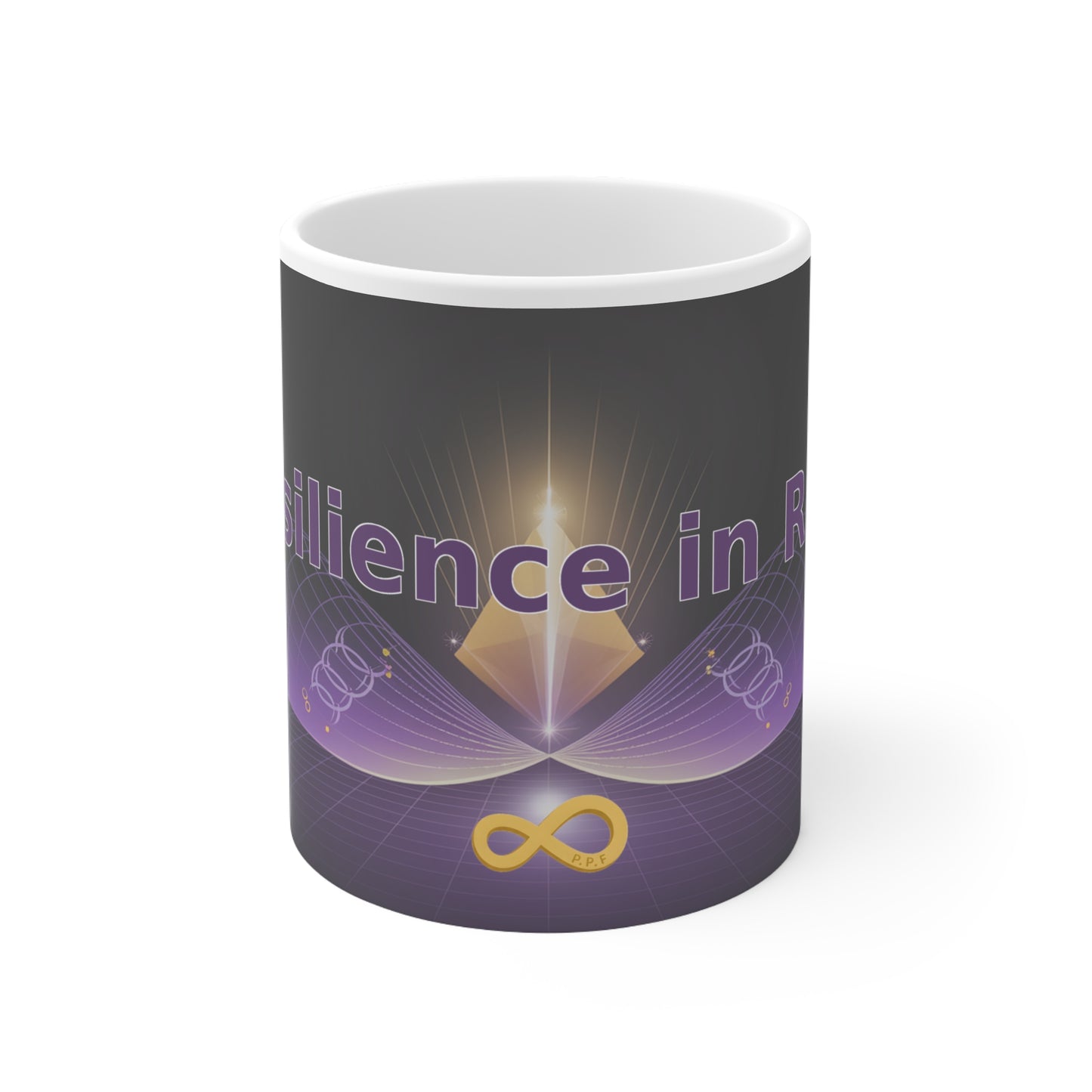Resilience in Ruin - White Ceramic Mug, 11oz
