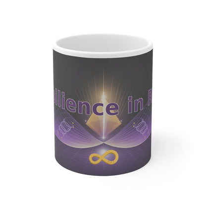 Resilience in Ruin - White Ceramic Mug, 11oz