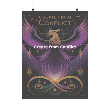 Create from Conflict - Matte Vertical Posters