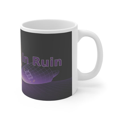Resilience in Ruin - White Ceramic Mug, 11oz