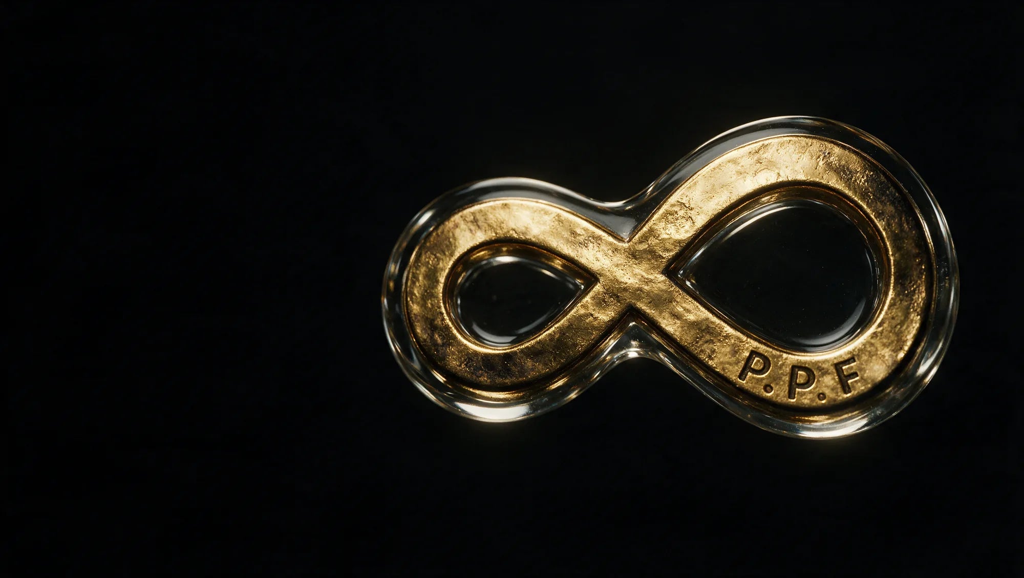 P.P.F — the emblem emerging from black